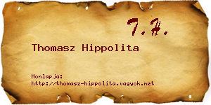 Thomasz Hippolita névjegykártya